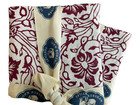 John Robshaw Texties tavasya Berry 8 Fabric cloth Napkins 100  Cotton burgundy 