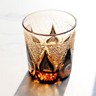 Hand Blown Glass Bohemian Czech Style Crystal Glass Hand Cut Clear Glassware 9oz