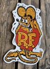 Vintage Large Ratfink R f  Rat Service Oil Gas Station Gasoline Porcelain Sign