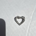 Silver Tone Heart Pin Brooch Clear Rhinestone Love   Hearts Theme Fashion
