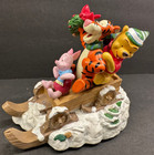 1996 Pooh   s Winter Wonderland Sled Stocking Holder W piglet Tigger-disney Store