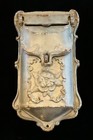 Vintage Cast Iron Wall Huang Mailbox With Rose  Flaps Work  Real Deal