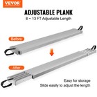 Aluminum Work Plank Telescoping 8-13 Ft 500 Lb Capacity Scaffold Plank