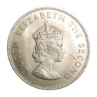1966 Jersey 5 Shillings Unc Large Crown Size Coin Km 28 Low Mintage