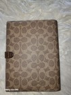 Coach Signature Brown Notebook  In Canvas Leather Women s Organizer Day Planner