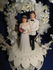 New Vintage Wilton Moonbeam s Embrace Wedding Cake Top  White Coat    112-1000