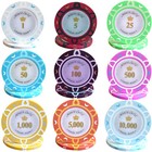 Mrc Poker 1000pcs 14g Monte Carlo Poker Room Clay Poker Chips Set Alum Case