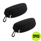 2pcs Portable Eva Sunglasses Case Zipper Hard Shell Eyeglasses Protector Box