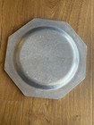 Vintage Octagonal 9  Wilton Columbia Pewter Plate Made In Usa Some Scratches