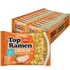 Nissin Top Ramen Chicken Flavor Noodle Soup 3oz Pack Of 24 No Msg New