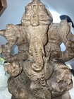 Vintage Ganesh Ganapati India Elephant God Wood Hand-carved 18 
