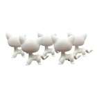 5pcs set White Base For Littlest Pet Shop Toy Short Hair Cat Diy Painting Kitten
