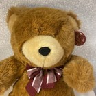 Vintage Dan Dee Collectors Choice Teddy Bear 12  Plush Stuffed Animal Red Bow