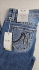 Miss Me Jeans Womens 30x34 Mid Rise Slim Bootcut Stretch Rhinestone Embellished 