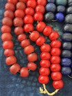 Lot Of Antique Glass Trade Beads Blue Dutch Dogon Red Bohemian Etc  