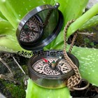 Vintage Brass 100 Year Callendar Compass Antique Pocket Gift Compass With Case