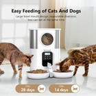Voluas Automatic Cat Feeders For Two Cats  Pet Feeder Cats And 5l  White 