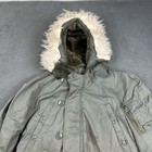 Vintage Military Parka Winter Extreme Cold Weather Type N-3b Green Mens Small