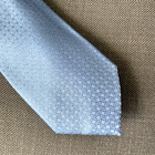 Calvin Klein Men s Neck Tie Light Blue Solid Geometric Silk Blend Msrp  69 50