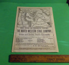 Rare 1876 The North-western Stage Company Railroad Print Map   Routes