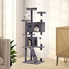 70in Cat Tree Tower For Indoor Cats  Multi-level Cat Furniture Activity Center