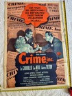 Crime  Inc  - 1945 Film Noir Original Classic Movie Poster  41  X 27 