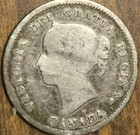 1885 Canada Silver 5 Cents Coin