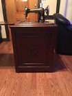 Antique Singer Sewing Machine 1921 Oak Cabinet Treadle Powered Working Ab244015