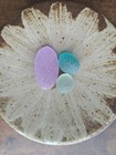 Beautiful Rare Color Sea Glass 3pcs  Surf Tumbled  Weathered  Beach Glass  93