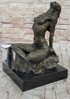 Art Deco Modernist Abstract Bronze Nude Sculpture Statue Figure Women Gift Decor