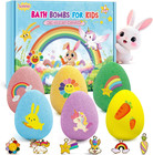 Bath Bombs For Kids With Toys  Dinosaur Egg Bubble Bath Set  6 Pack Organic