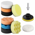 11pcs Foam Drill Polishing Pads Kit Car Hub Waxing Buffing Wheel Polisher 3 