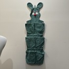 Corduroy Bunny Hanging Diaper Stacker Holder Bag Organizer Nursery Pastel Green