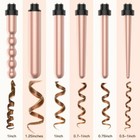 Ustar 6 In 1 Curling Iron Wand Set Curling Wand 0 5  -1 25   Hair Curler Barre 