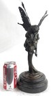 Signed Original Fairy With Wings Goddess Bronze Marble Sculpture Statue Hot Cast