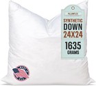 Synthetic Down Pillow Insert - 24x24 Down Alternative  Large Euro Pillow  Squ   