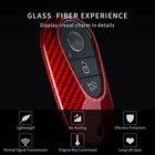 T-carbon Key Fob Cover Compatible With Mercedes Benz  real Glass Fiber Red 