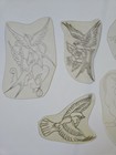 Vtg 1960s 1970s Tattoo Flash Acetate Bird Stencils 133