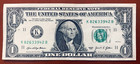 Error Heavy Ink On The  6  Federal Reserve Note One Dollar Bill  K82633942b