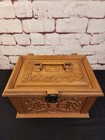 Sewing Box 1970s Faux Wood Plastic Large Tray Craft Vintage Grannycore Max Klein