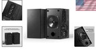 Compact 30w Bookshelf Speakers With Loud Sound   Wood Finish - Easy Installation