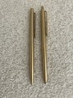 Vintage Paper Mate Goldtone Double Heart Ball Point Pen pencil Set