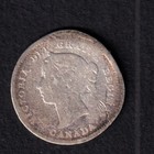 Canada 1885 5c Five Cent Silver Nickel Coin Queen Victoria  925 Silver