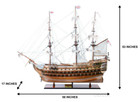 Xl Hms Victory Lord Nelson s Flagship 58  Tall Ship Model Wooden Fully Assembled