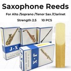 10 Pcs Saxophone Reeds Strength 2 5 For Alto Soprano Tenor Sax Clarinet Reed new