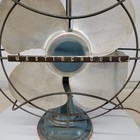 Westinghouse 10  Power-aire Vintage Desk Fan Blue Aluminum Blade Smooth 1940s