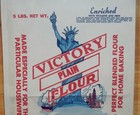 Vintage Victory Plain Flour Paper Bag  5 Lb  Weyers Cave Milling Co  Va
