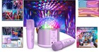 Karaoke Machine With Disco Led Lights For Adults And Kids  Bluetooth Speaker