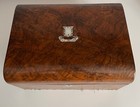 Antique Victorian Mother Of Pearl Inlaid Wood Fitted Travel Vanity Jewellery Box