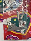 Vintage Gift Wrap Looney Tones 3 Square Wrapping Paper 1997 New Valentines Day